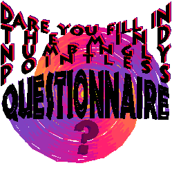 Like the guestie book questions? Want more of a far more ridiculous manner? Hurrah! This is where you wanna be!
